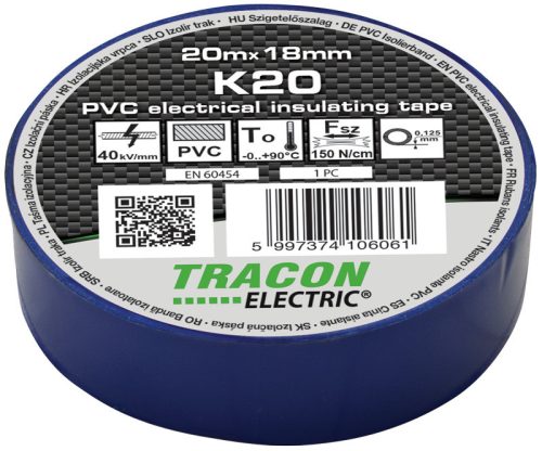 SZIG.SZALAG    20x18 KÉK   PVC
