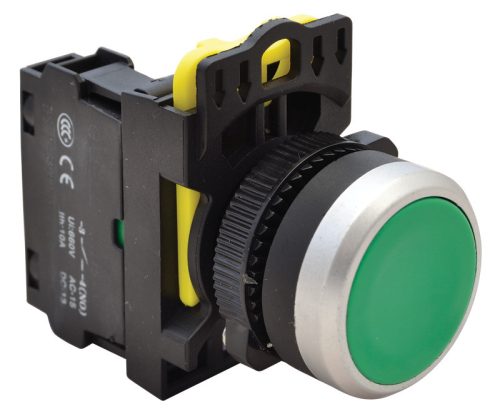 NYOMÓGOMB PIROS 230V AC 5A IP65