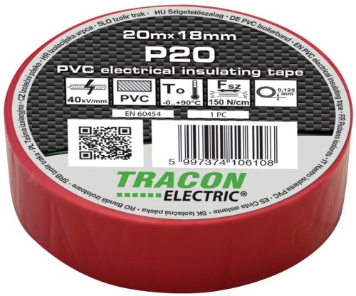 SZIG.SZALAG    20x18 PIROS PVC