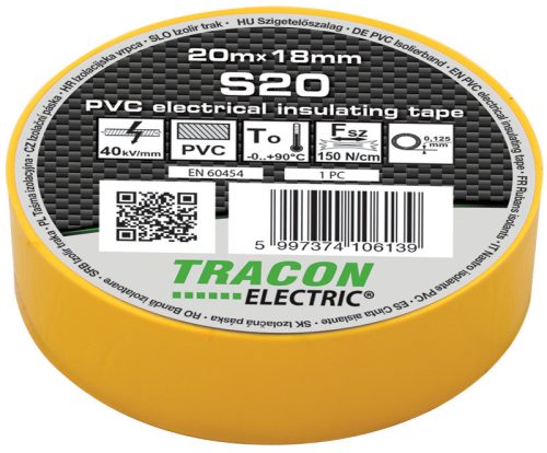 SZIG.SZALAG    20x18 SÁRGA PVC