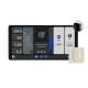 Shelly Wall Display X2 Wi-Fi+Bluetooth villanykapcsoló + érintőképernyős vezérlőpanel (ezüst / króm kerettel) + BLU H&T szenzor