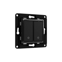 Shelly Wall Switch fali villanykapcsoló, 2 gombos fekete