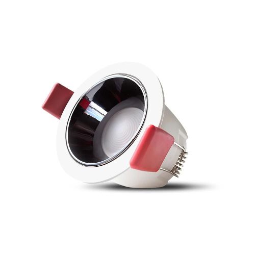 Gledopto GL-D-002P Zigbee Pro (Zigbee 3.0 + RF vevős) okos süllyesztett RGBCCT LED spot lámpa (300 lumen, IP40), fehér kerettel