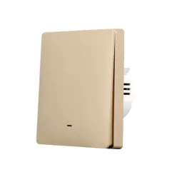  SmartWise B61 UNI Wi-Fi + eWeLink-Remote, univerzális bekötésű, 1 áramkörös, fizikai nyomógombos okos villanykapcsoló, arany színű