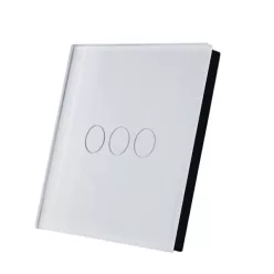   SmartWise TEREM3W, 3 gombos vezeték nélküli eWeLink-Remote kapcsoló, fehér érintős előlappal