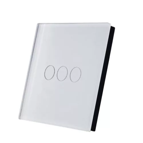 SmartWise TEREM3W, 3 gombos vezeték nélküli eWeLink-Remote kapcsoló, fehér érintős előlappal