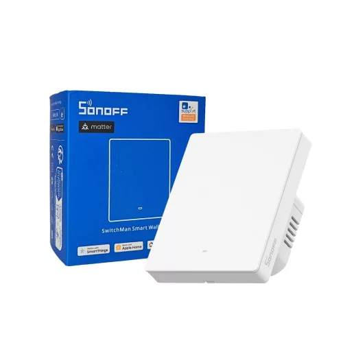 Sonoff SwitchMan M5 Wi-Fi / Matter 1 áramkörös, sorolható okos villanykapcsoló, fehér (M5-1C-80W)