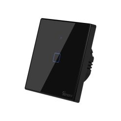   Sonoff TX T3EU1C WiFi+RF, érintős 1 gombos villanykapcsoló (fekete)