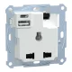 MERTEN Multistandard 2P+F aljzat, biztonsági zsaluval, A+C USB töltővel, kapcsolóval, csavaros, 13A / 3A
