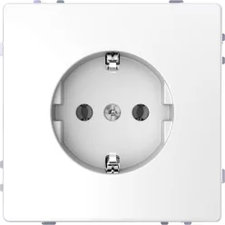   MERTEN 2P+F csatlakozóaljzat, rugós, 16A, System-D, lótuszfehér
