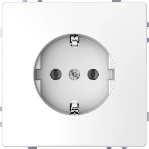 MERTEN 2P+F csatlakozóaljzat, rugós, 16A, System-D, lótuszfehér