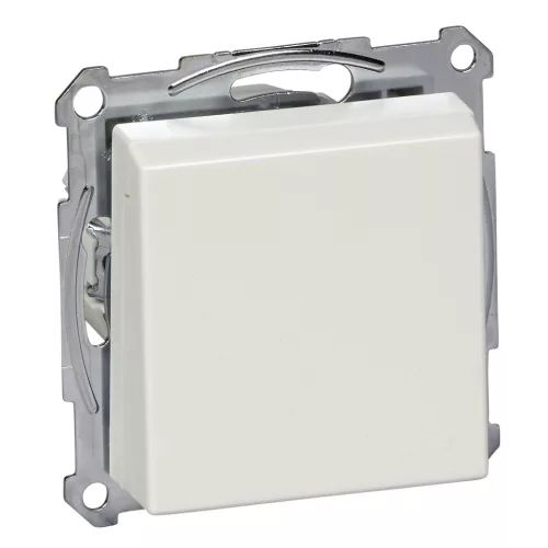 MERTEN 2P+F csatlakozóaljzat, csapófedéllel, rugós, 16A, System-M, polárfehér