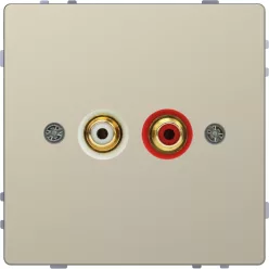 MERTEN Audio csatlakozóaljzat (RCA), System-D, szahara