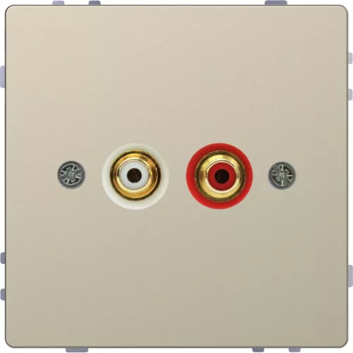 MERTEN Audio csatlakozóaljzat (RCA), System-D, szahara