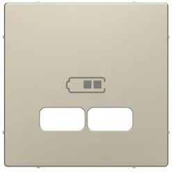 MERTEN Fedlap, USB töltőkhöz, System-D, szahara
