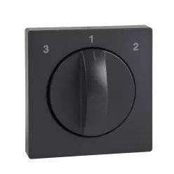   MERTEN Fedlap, forgatógombos ventilátor kapcsolóhoz, System-M, antracit