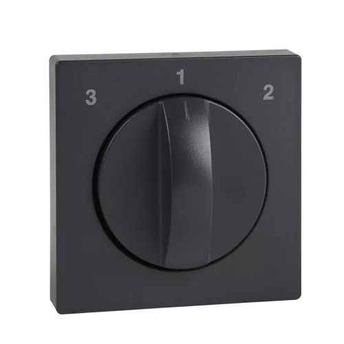 MERTEN Fedlap, forgatógombos ventilátor kapcsolóhoz, System-M, antracit