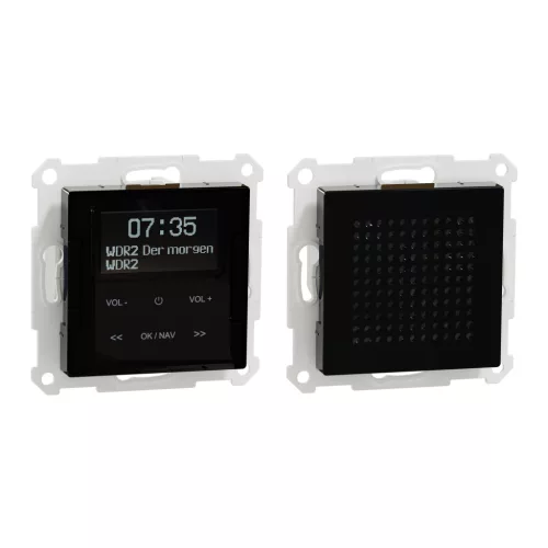 MERTEN Bluetooth kihangosító, FM és DAB+ rádióval, System-M, fekete
