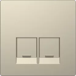 MERTEN Fedlap, 2xRJ45 aljzathoz, System-D, szahara