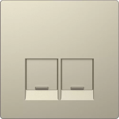 MERTEN Fedlap, 2xRJ45 aljzathoz, System-D, szahara