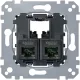 MERTEN 2xRJ45 Cat5e UTP aljzat
