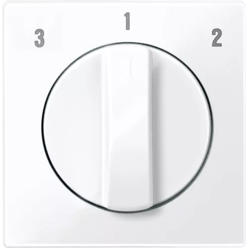 MERTEN Fedlap, forgatógombos ventilátor kapcsolóhoz, System-M, aktívfehér
