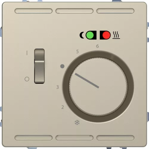 MERTEN Padlótermosztát, kapcsolóval, 250 V, 10A, System-D, szahara