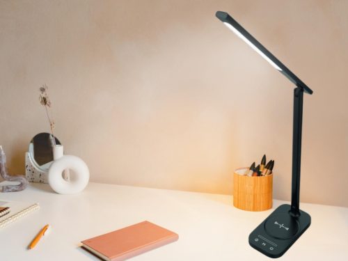 LED lámpa JENY 8W dimmelhető, időzítő,vezeték nélküli töltés, USB - DL4305/B