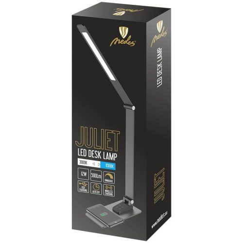 LED lámpa JULIET 12 W dimmelhető, vezeték nélküli töltés, időzítő, USB - DL5303/B