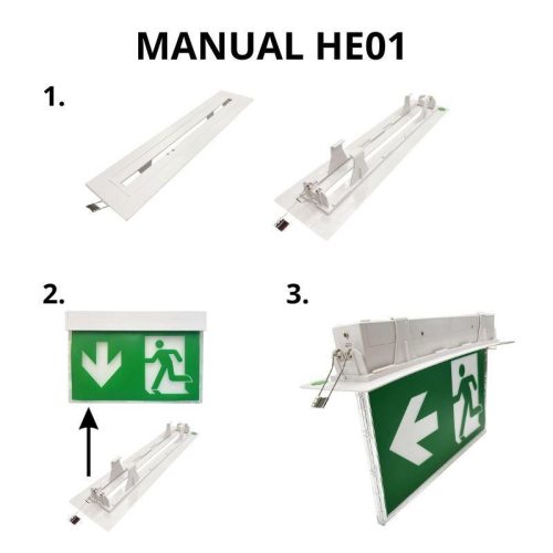 Mennyezeti szerelőkészlet vészvilágító lámpatesthez LEL204 - HE01