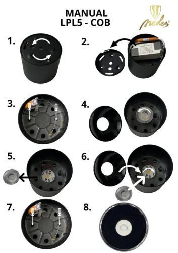 15°-os lencse LED-es lámpatesthez LPL522C, LPL522CB - L51015