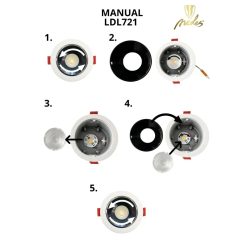 24°-os lencse LED-es lámpatesthez LDL721 - L70724