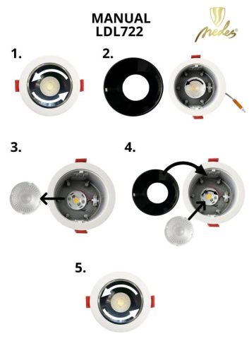 36°-os lencse LED-es lámpatesthez LDL722 - L71236