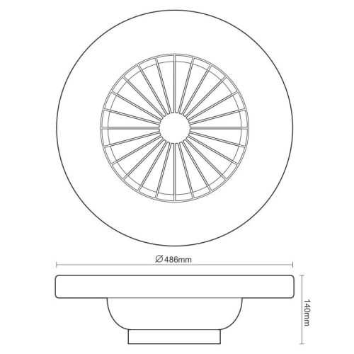 LED mennyezeti lámpa OPAL + mennyezeti ventilátor + távvezérlő 48W - LCL6342