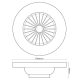 LED mennyezeti lámpa OPAL + mennyezeti ventilátor + távvezérlő 48W - LCL6342