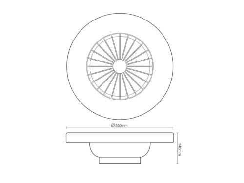 LED mennyezeti lámpa + mennyezeti ventilátor + távvezérlő 72W - LCL6352