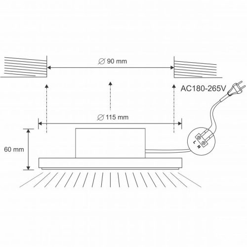 LED fény 10W / IP44 / DR01 / SMD / 4000K / SI - LDL154/S