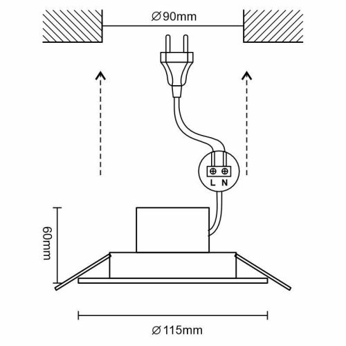 LED fény WIFI 10W / IP44 / 3000K - 6500K / SI - LDL164/SW