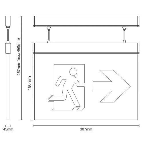 LED készenléti világítá 4W / 3h / IP20 - LEL203