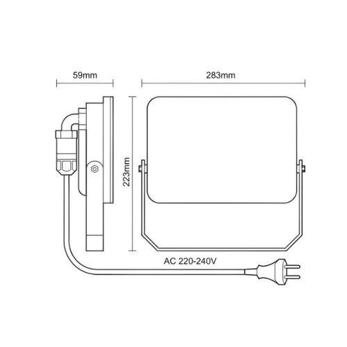 LED reflektor 100W / 4000K - LF7025