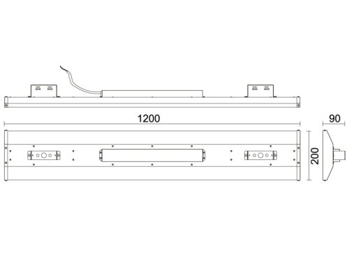 LED Linear lámpatest High Bay 120W / 5000K - LNL127