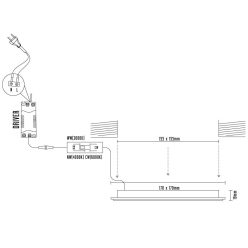   LED beépített panel 12W / PS / SMD / 3000K - 4000K - 6000K / WH - LPL233