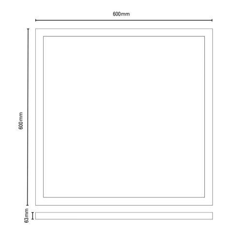 Kiemelőkeret LED panelu 595x595 (PL1, PL5 series) - MS521