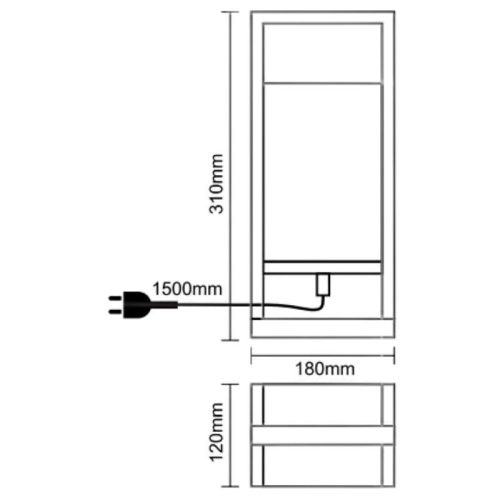 Asztali lámpa tömör fa E27 / 60W - WRE181