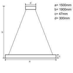 LED tömör fa lámpa 26W / 1500 - WRL0722