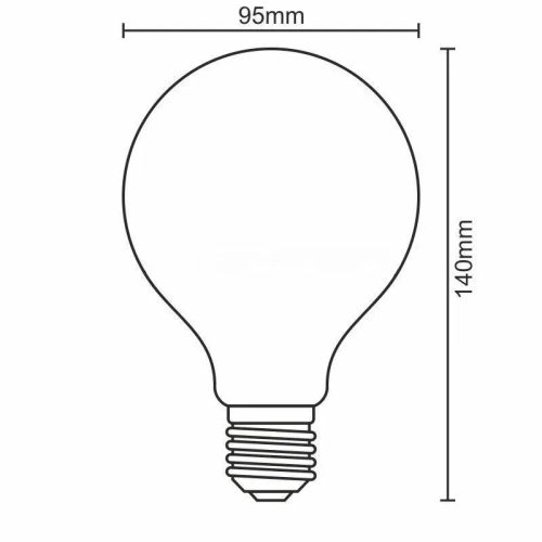 LED Filament 4W SMOKE - G95 / E27 / 2000K - ZBF101