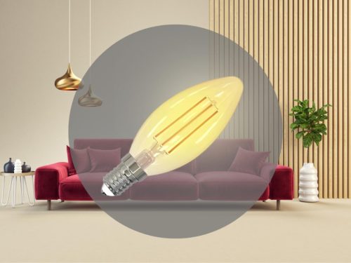 LED Filament SLIM 4,5W VINTAGE - C35 / E14 / 1800K - ZFS103