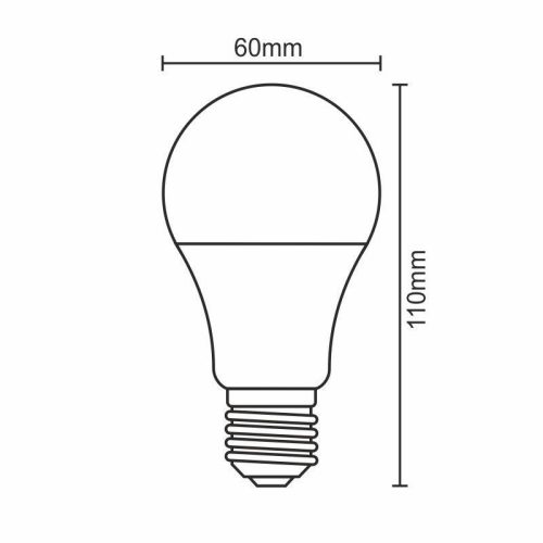 LED izzó 9W - A60 / E27 / SMD / 3000K - ZLS572