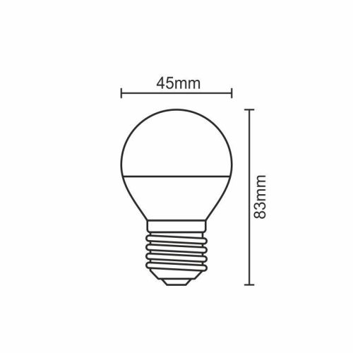 LED izzó 5W - G45 / E27 / SMD / 6500K - ZLS807