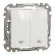Schneider SEDNA redőnynyomó, rugós bekötés, 10AX, fehér
